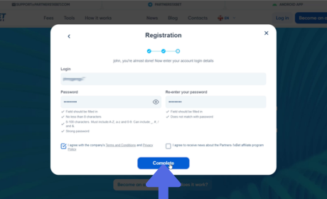 How to Become an Affiliate Partner of 1xBet step 3