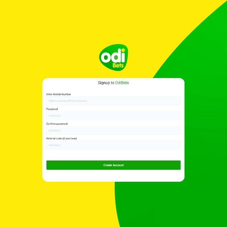 OdiBet registration
