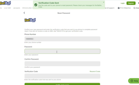How to Recover Your Password on Betika Website step 2