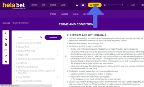 How to Deposit Online at Helabet Website step 3
