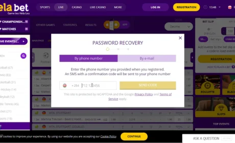 Helabet How to Restore Password step 3