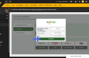 How to Deposit at MelBet Online via WebSite step 3