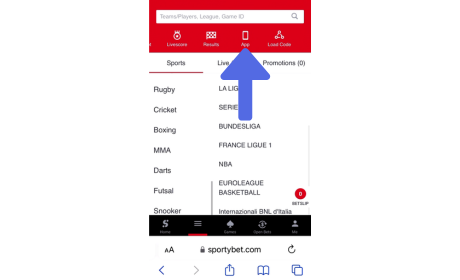 How to Download SportyBet App for iOS step 1