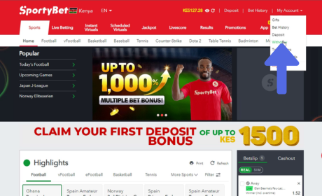 How to Withdraw Money From the Account Through on the SportyBet Website step 2